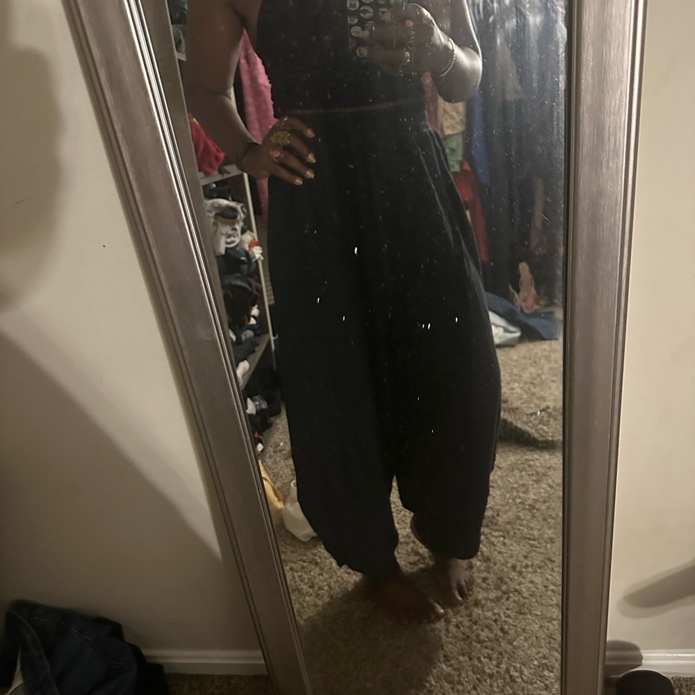 Free People Black Wide Leg Dress